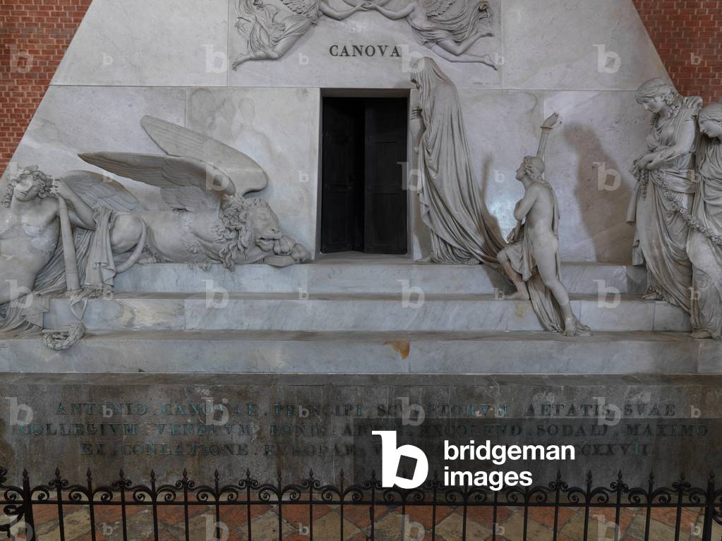 Funerary Monument to Antonio Canova: Group of Sculptures, Chiesa di Santa Maria dei Frari, Venice, Italy (detail of 1154579) (photo)