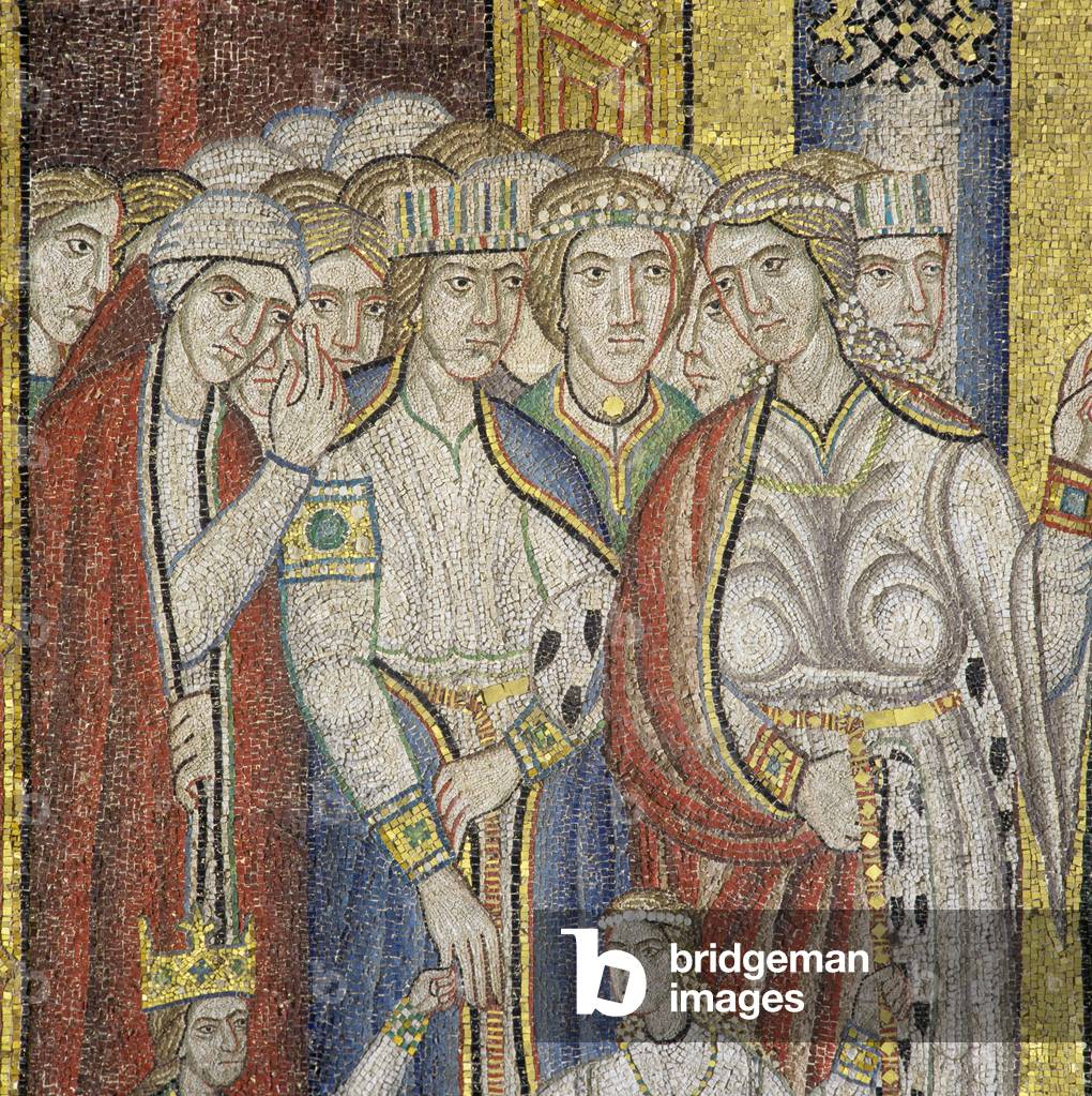 Archbishop, Doge, Clergy and the Community at the finding of the body of Saint Mark, St Mark's Basilica, Venice (mosaic)