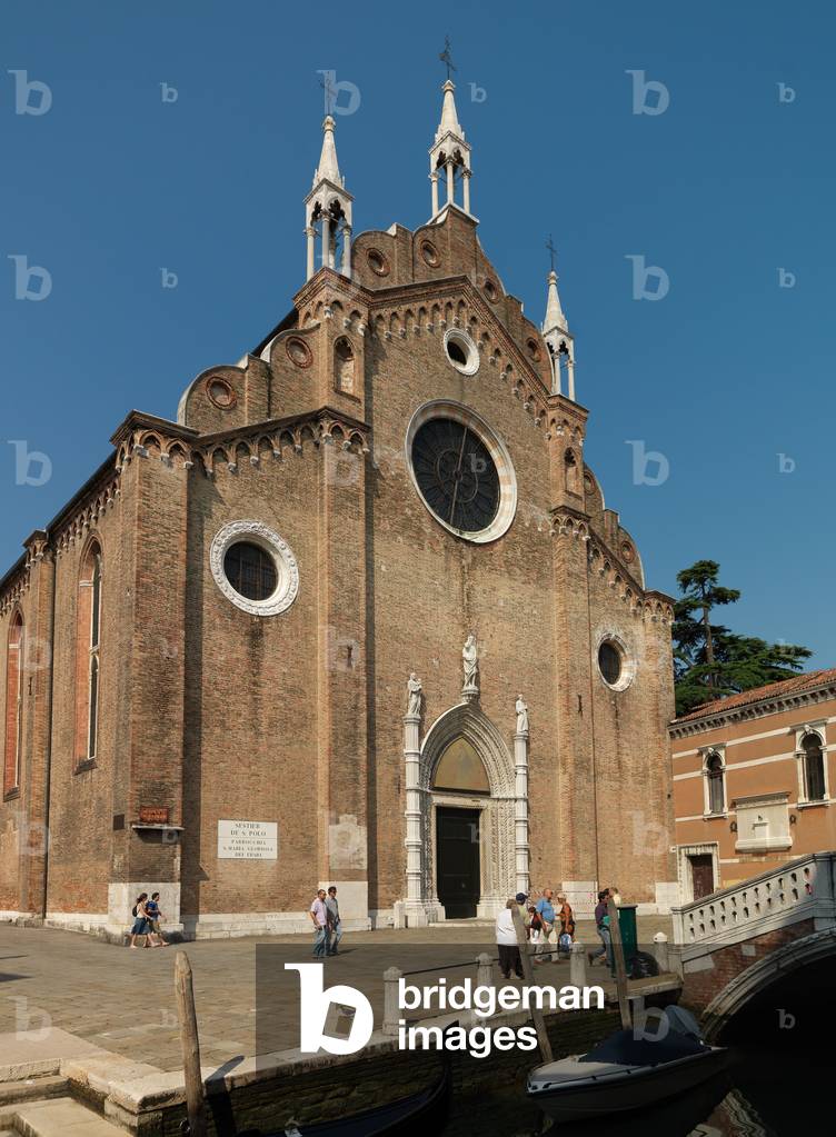 Main Facade of Chiesa di Santa Maria dei Frari,Venice, Italy (photo)
