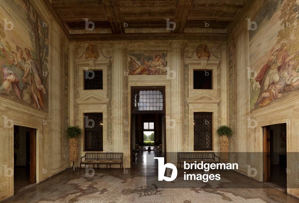 View of the Loggia, Villa Emo, Fanzolo, Veneto, Italy (photo)