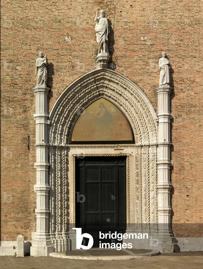 View of the Main Portal of Chiesa di Santa Maria dei Frari,Venice, Italy (photo)