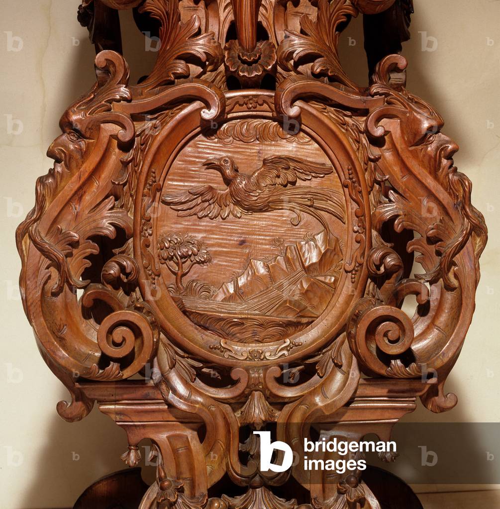 Detail of the statue of Mercury, c.1710 (wood)