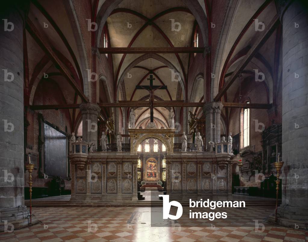 View of the Interior of Chiesa di Santa Maria dei Frari, Venice, Italy (photo)