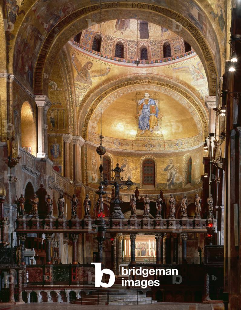 View of the Iconostasis, St Mark's Basilica, Venice, Italy (photo)