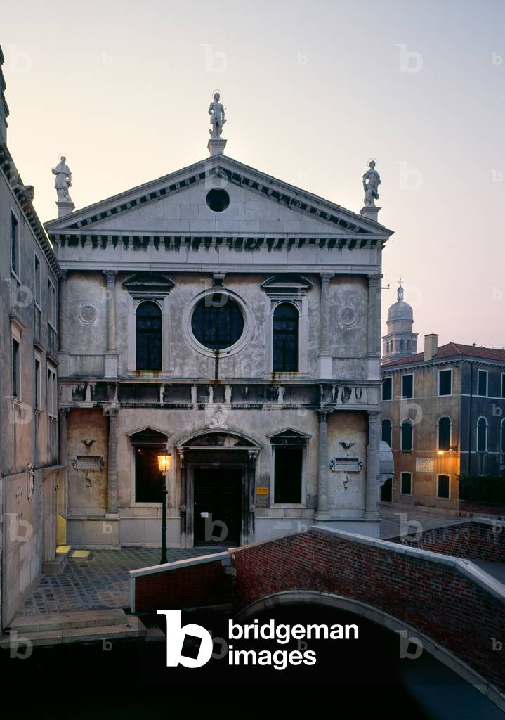 Main Facade of Chiesa di San Sebastiano, Venice, Italy (photo)