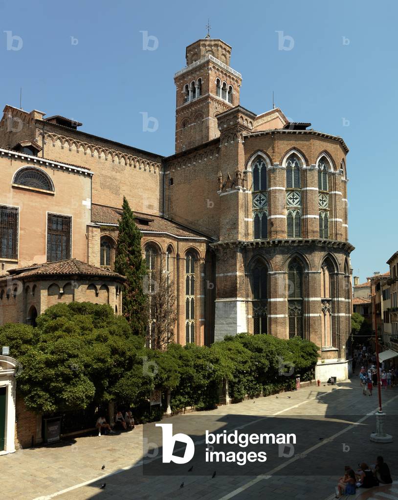 Exterior View of the Apsis of Chiesa di Santa Maria dei Frari,Venice, Italy (photo)