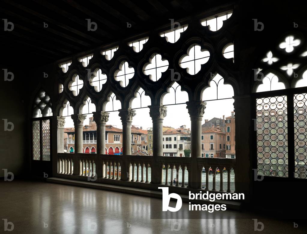View from the loggia at the first floor of Palazzo Ca D'Oro, Venice, Italy (photo)