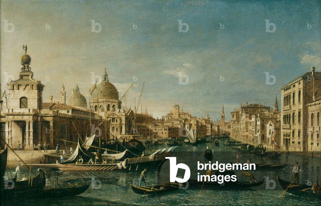 The Grand Canal and Punta della Dogana (oil on canvas)