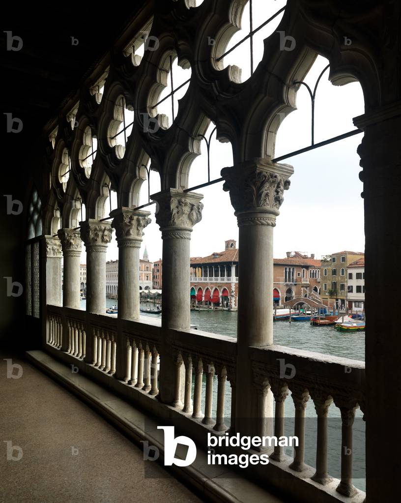 View from the loggia at the first floor of Palazzo Ca D'Oro, Venice, Italy (photo)