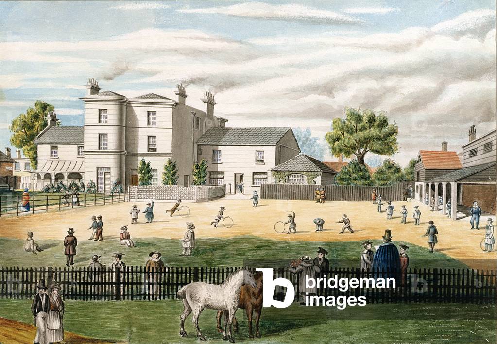 Fairfield House School and Playground (w/c on paper)