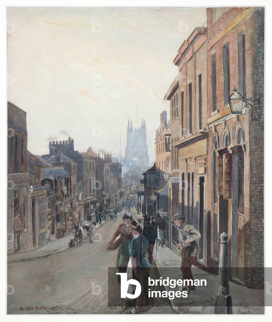 Kronenberg und Pfarrkirche (Gouache auf Papier)