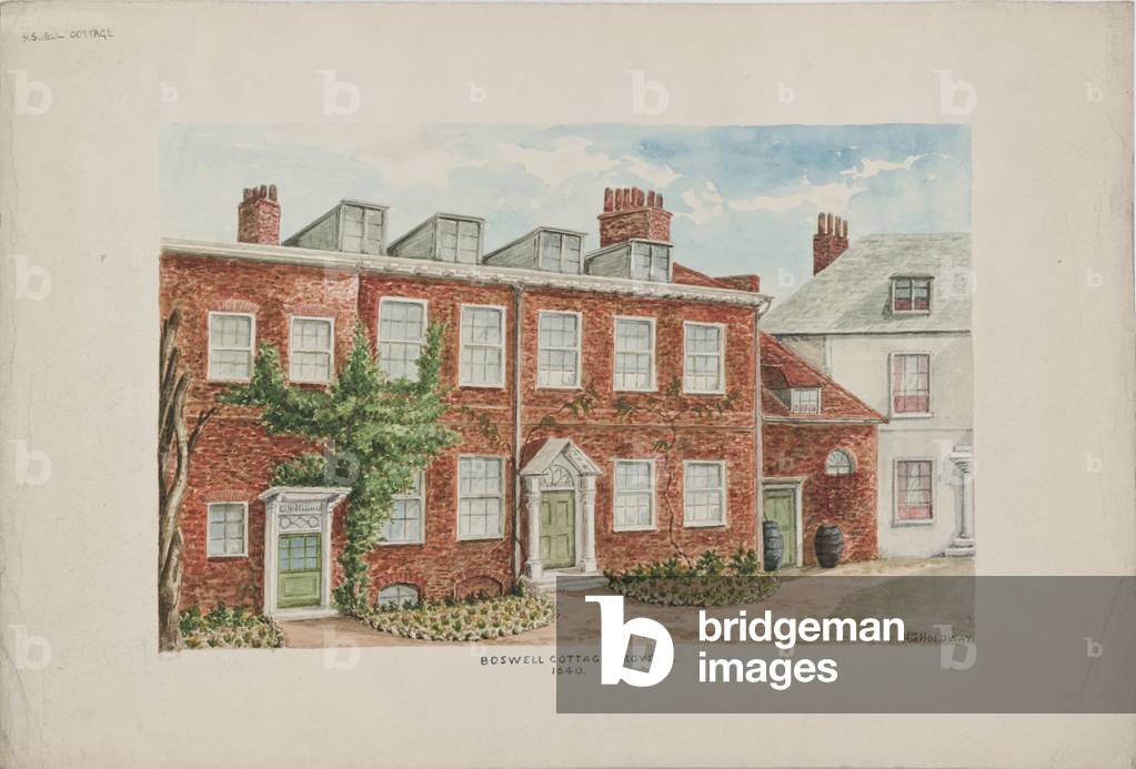 Boswell Cottage, Croydon, in 1640 (w/c on paper)