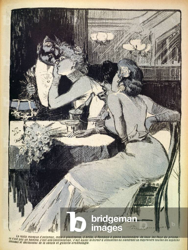 The adventurer in Paris from 'L'Assiette Au beurre' 1904 by Paul Rallupia