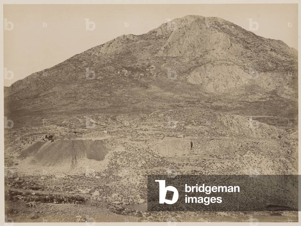 General view of the ancient city of Mycenes (Greece) - - Photography attributed to Athanasiou Konstantinos (1845-1898)