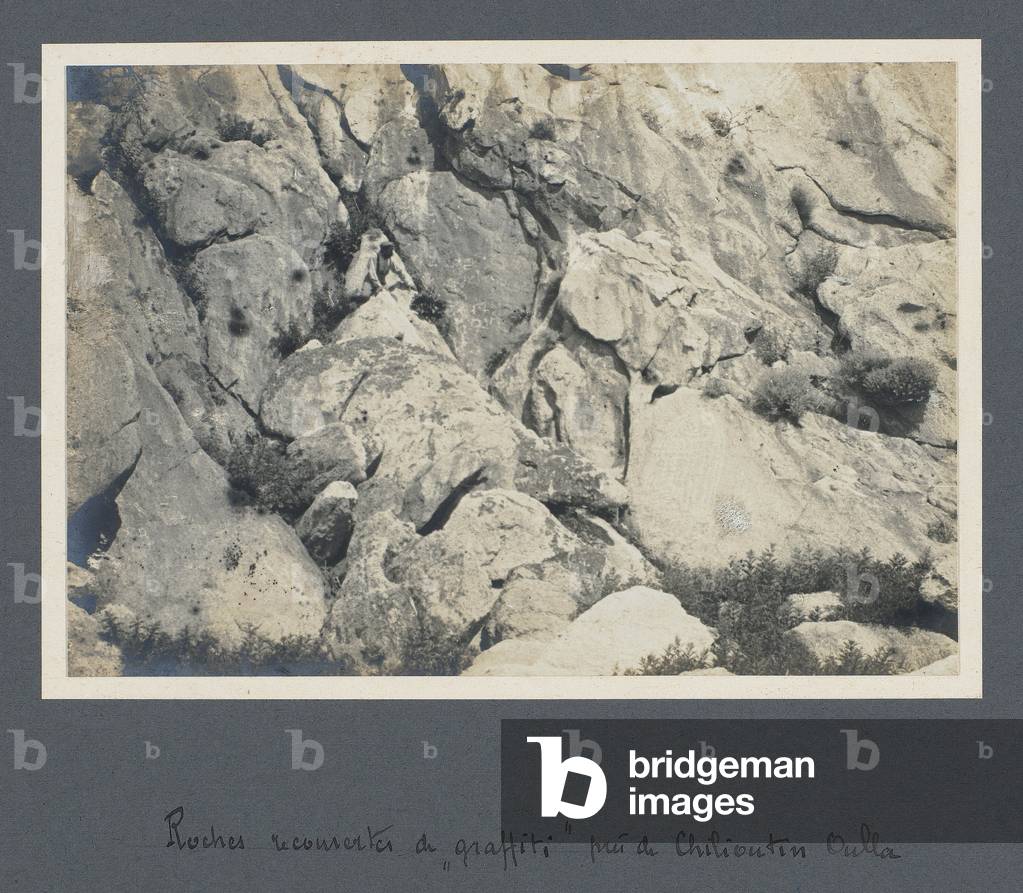 Roccia con iscrizioni cileno Oulla, 29 giugno - Missione a Nord Ovest Mongolia - Album della missione di Bouil