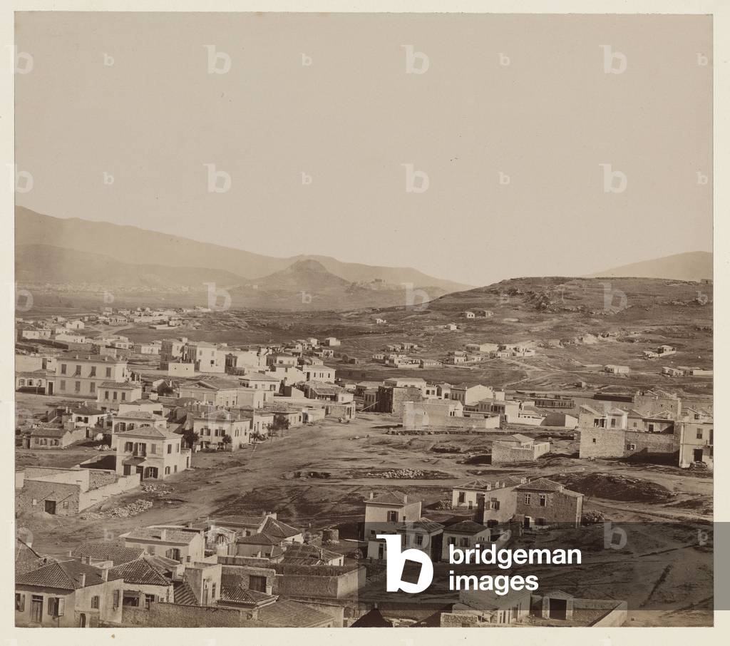 General view of the Piree, Athenes (Greece) - - Photography attributed to Athanasiou Konstantinos (1845-1898)