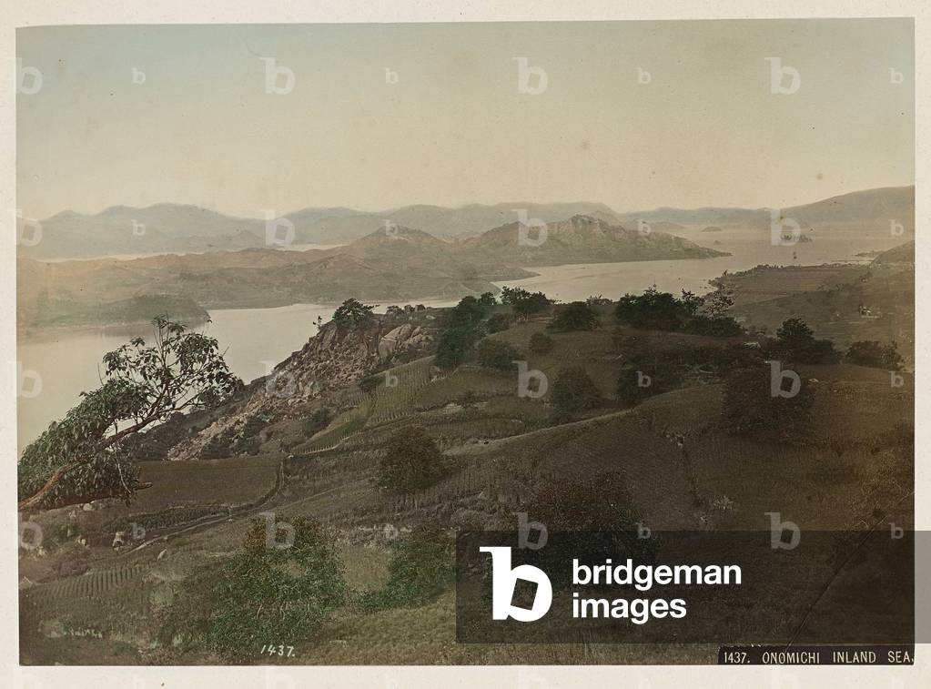 The Inland Sea of Onomichi - Onomichi inland sea - Japan 1880-1910 - Hand coloured photo