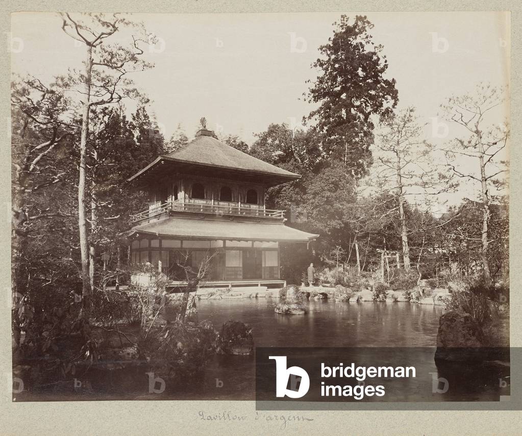 Silver Pavilion (Ginkaku-ji or Jisho-ji) Kyoto - Japan 1880-1910 -