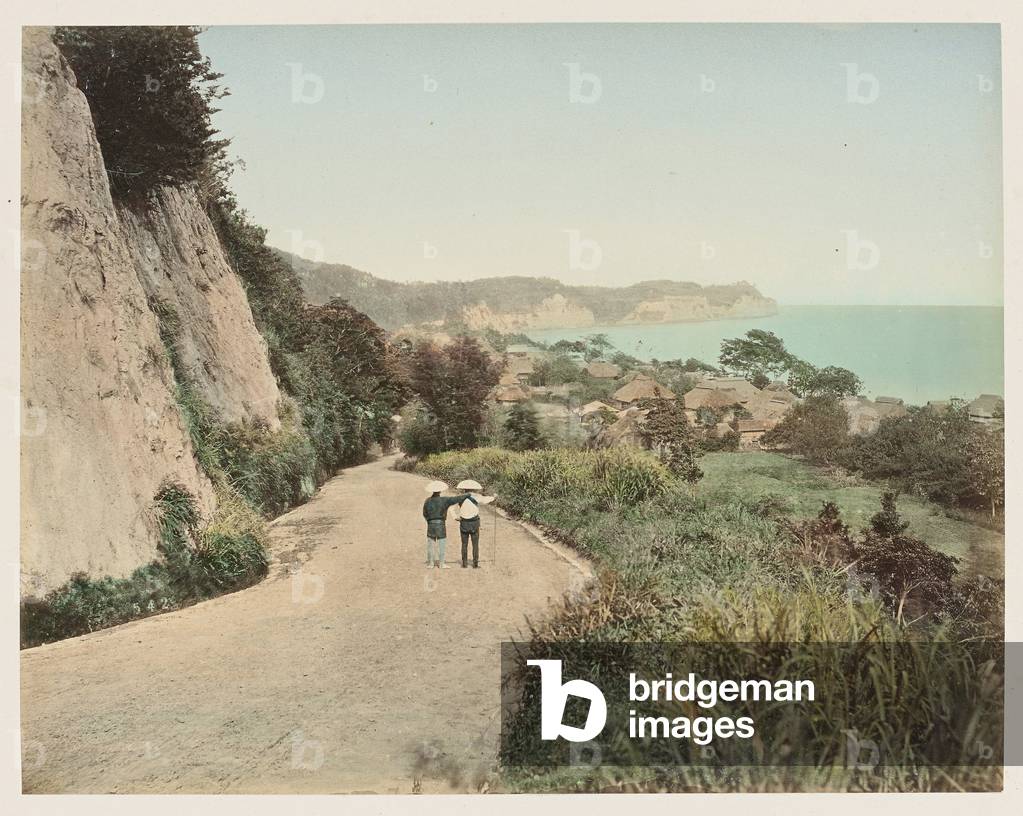 View of Mississippi Bay a Yokohama - View of Mississippi bay, Yokohama - Japan 1880-1910 - Hand coloured photo