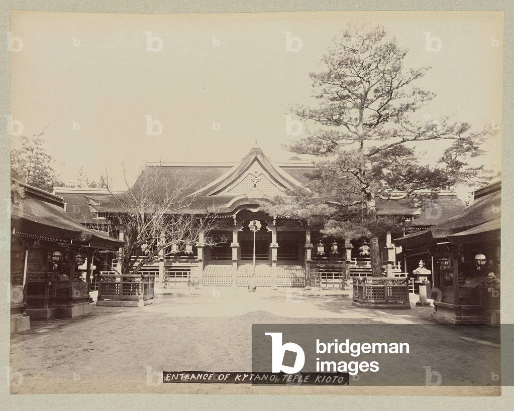 Entrance of Kitano Temple Kyoto - Japan 1880-1910 -