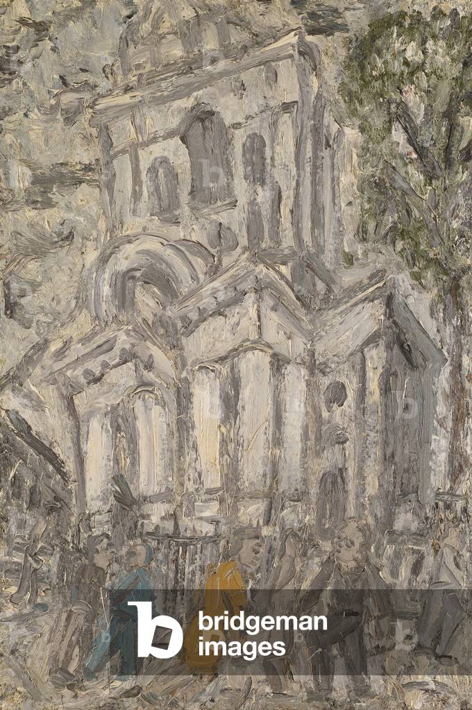 Christ Church, Spitalfields, 1991 (oil on board)