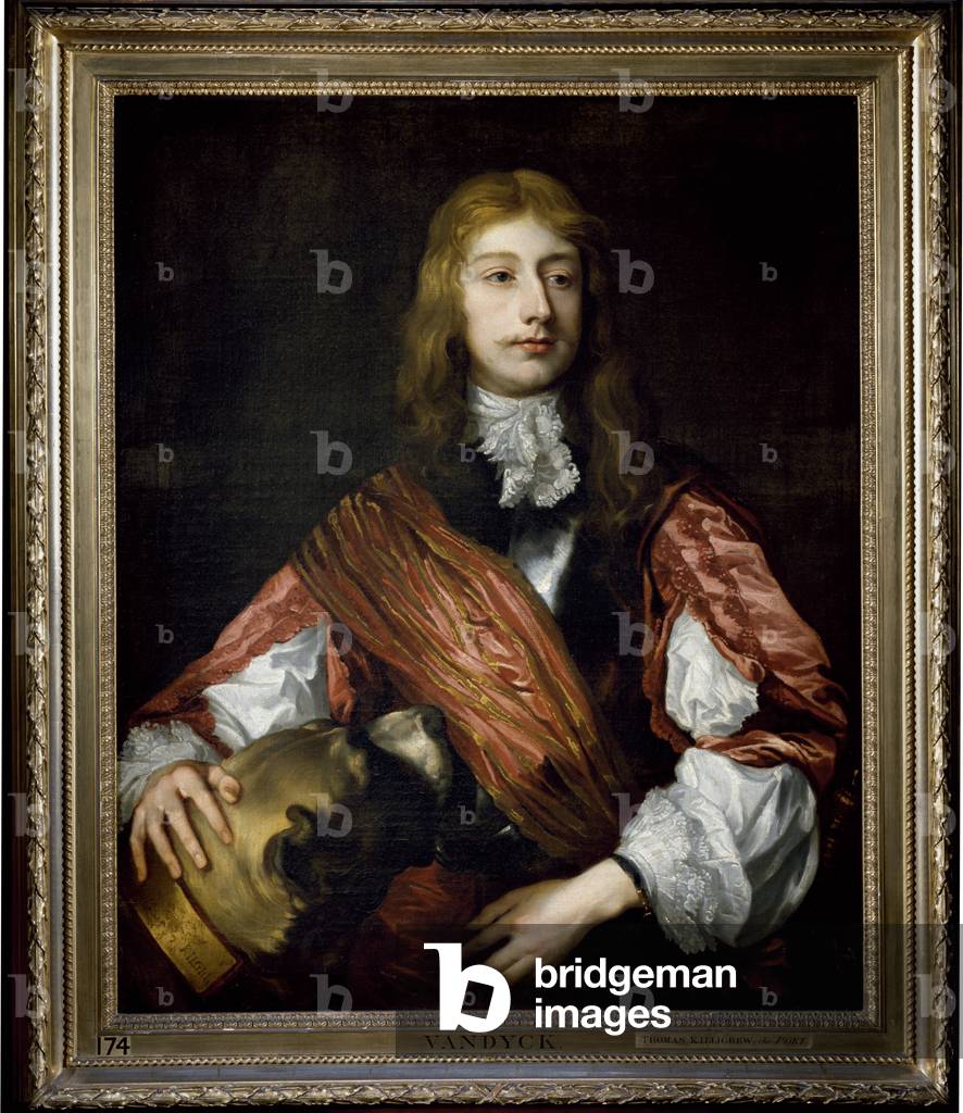 Thomas Killigrew und sein Hund (Öl auf Leinwand)