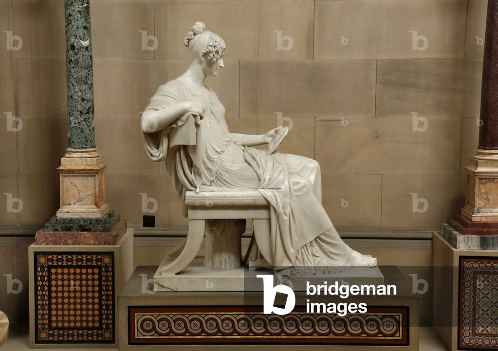 Seated Statue of Pauline Borghese (marble)