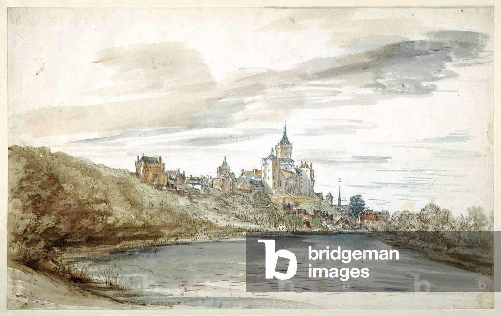 View of Cleves, late 17th century (pen & brown ink with w/c & bodycolour on paper)