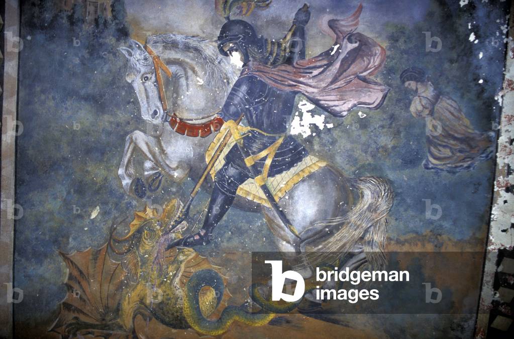 Fresco, Fortress, Castell'Arquato, Emilia Romagna, Italy