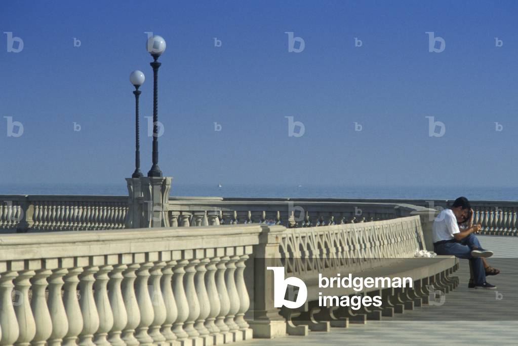Mascagni terrace, Livorno, Tuscany, Italy