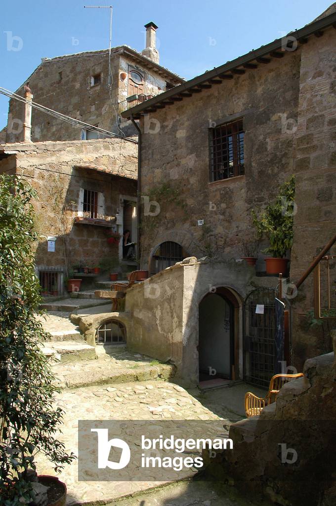 Foreshortening, Calcata, Valle del Treja, Lazio, Italy