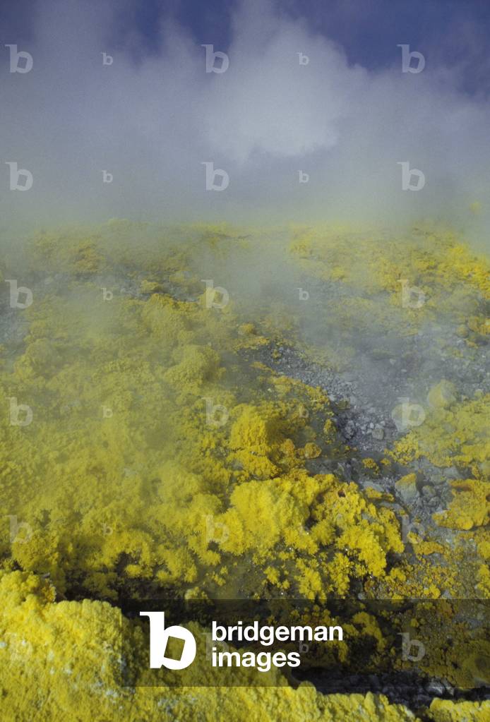 Vulcano's crater, CNR volcanology research, Aeolian Islands, Sicily, Italy