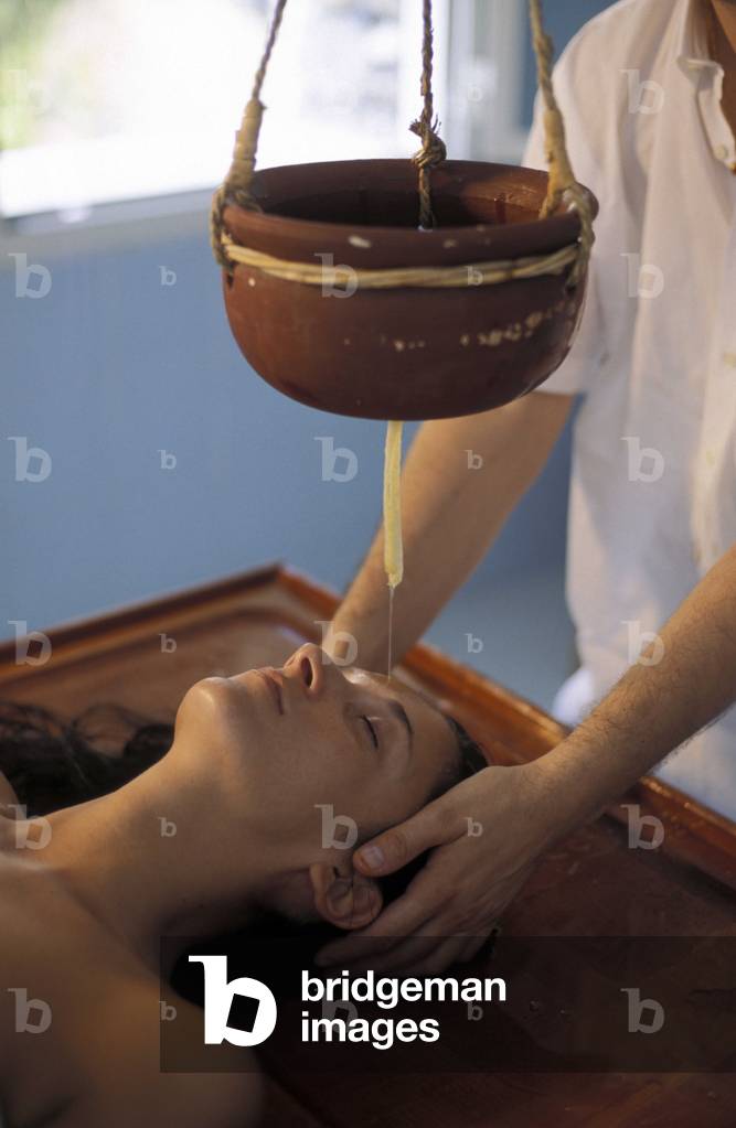 Ayurvedico massage, Pigna ancient thermal bath, Ligury, Italy