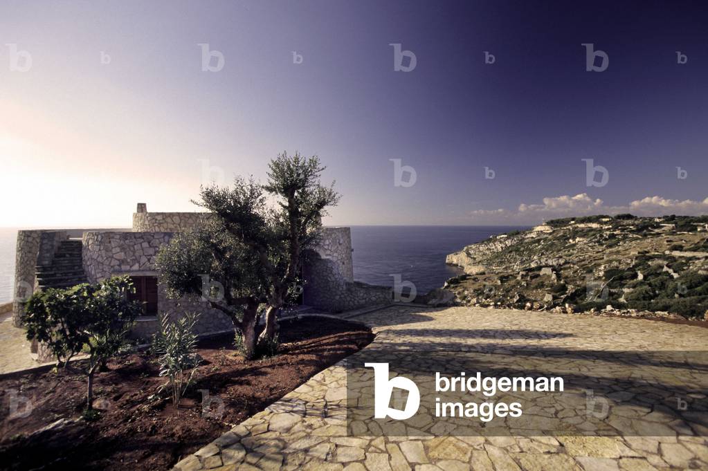 Europe, Italy, Apulia, Salento: view over the coast of Santa Maria di Leuca