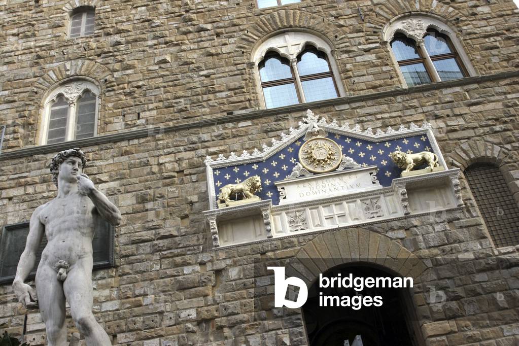 David statue, Piazza della Signoria, Florence, Tuscany, Italy