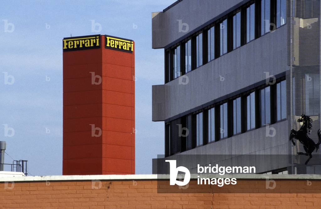 Chimney, Ferrari works, Maranello, Emilia Romagna, Italy