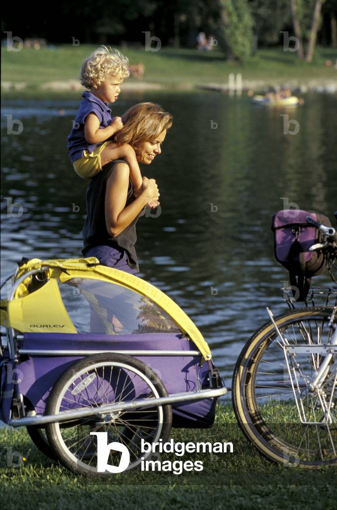 Relax after a bicycle ride, Biking around Italy