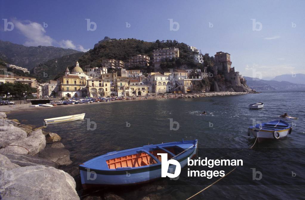 Seaside of Cetara, Amalfi coast, Campania, Italy.