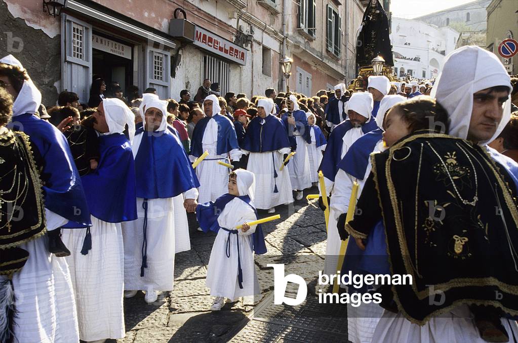 Die Prozession des Karfreitags vor Ostern, Insel Procida, Kampanien, Italien