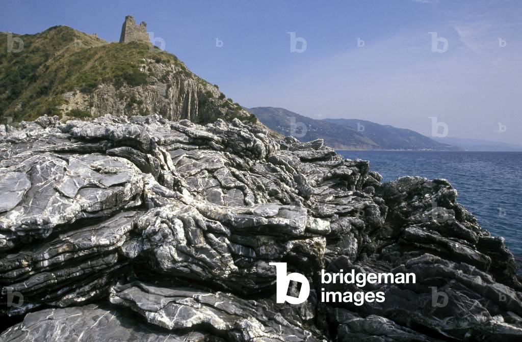 Telegraph tower, Ascea, Parco Nazionale del Cilento e Vallo di Diano, Salerno, Campania, Italy.