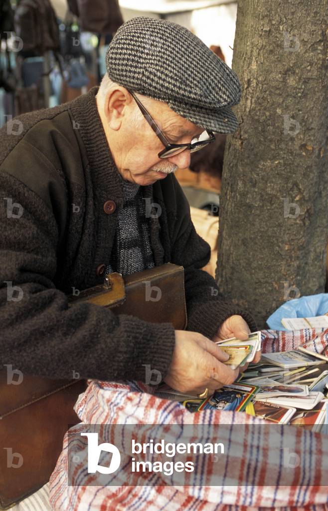 Small holy picture, Feira da Ladra market, Lisbona, Portugal, Europe