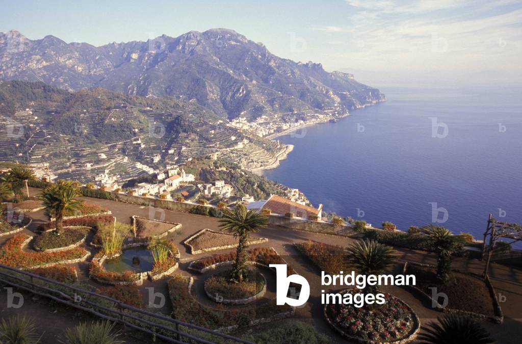 Villa Rufolo, Ravello, Amalfiküste, Kampanien, Italien.