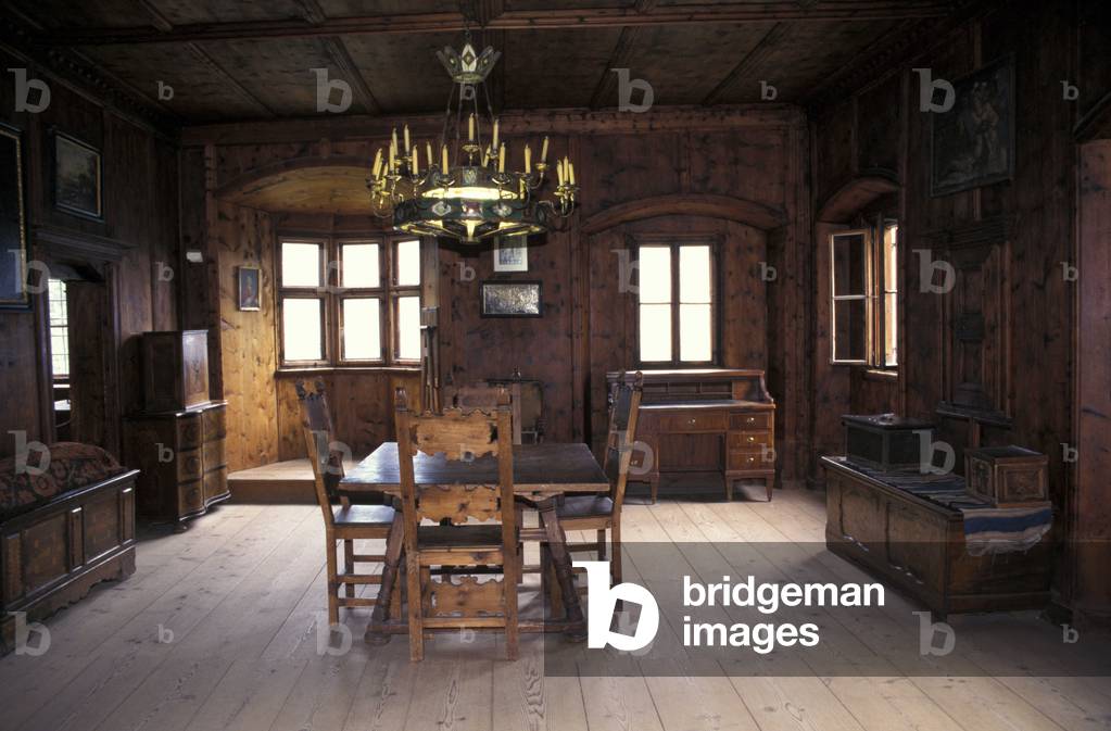 Chaplain's dining room, Castle, Campo Tures, Trentino Alto Adige, Italy