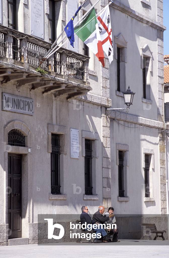 Town hall, Gallura square, Tempio Pausania, Sardinia, Italy