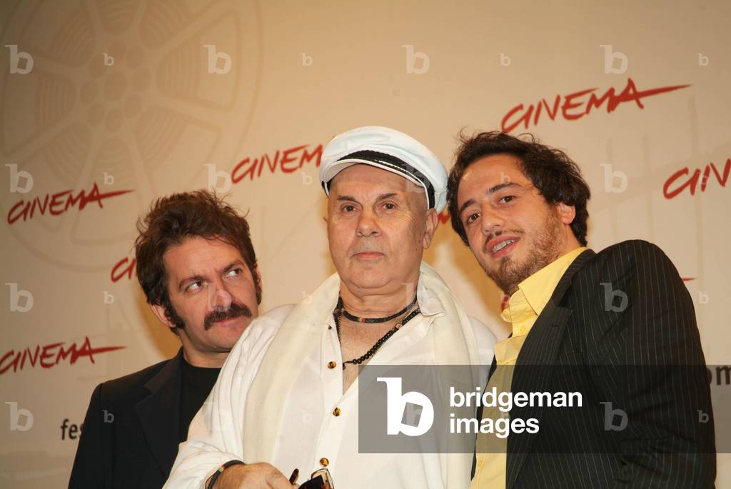 Peppe Voltarelli, Tony Vilar and Giuseppe Gagliardi for the movie “” Tony Vilar””, Rome International Film Festival, Rome, Lazio, Italy
