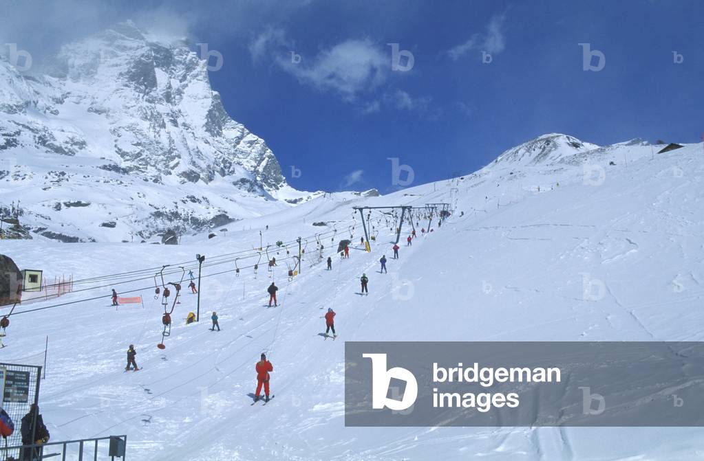 Ski run, Cervinia, Valle d'Aosta, Italy