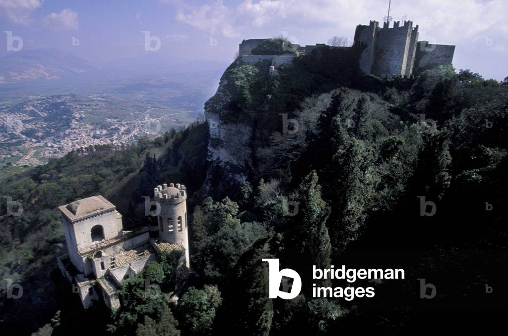 Venere castle and Pepoli tower, Erice, Sicily, Italy