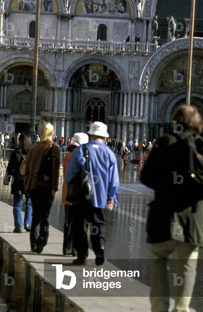 Water at flood level, Venice, Veneto, Italy