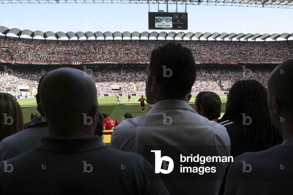 Supporters, San Siro stadium, Milan, Lombardy, Italy