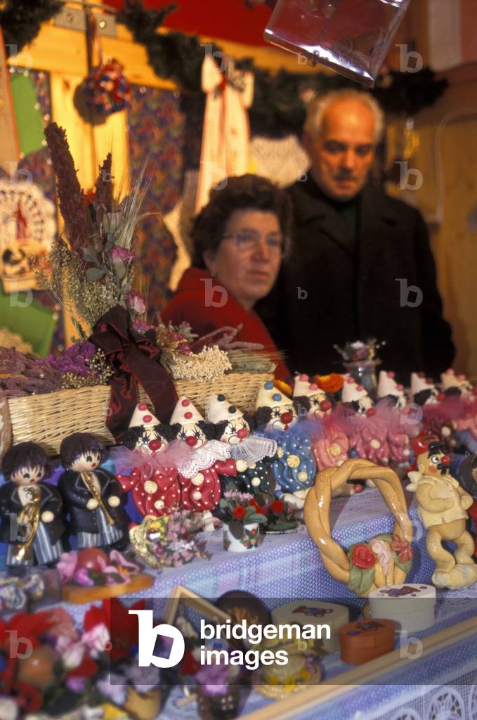 Christmas local market in Walter square, Bolzano, Trentino Alto Adige, Italy.